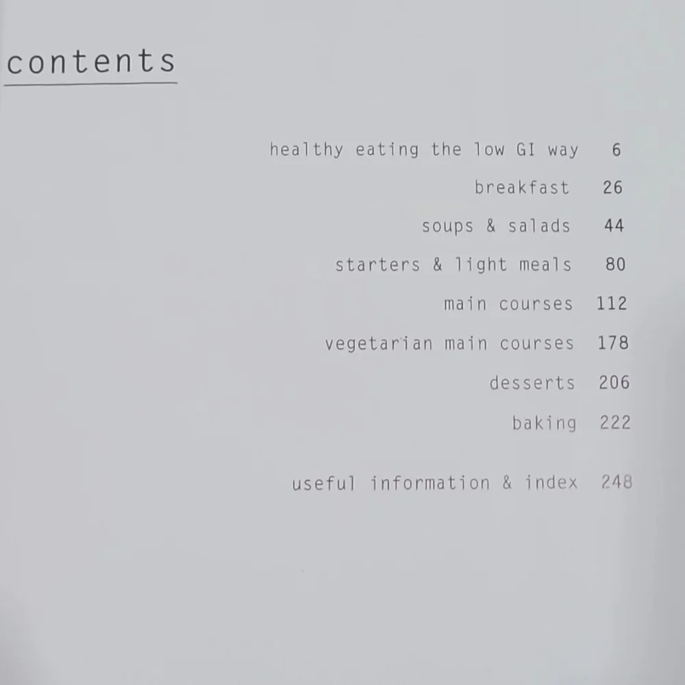LOW GI Food Cookbook: Healthy Eating Food for Life